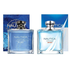 Paquete de 2 Lociones Nautica Voyage N-83 + Voyage Sport para Hombre de 100 ml
