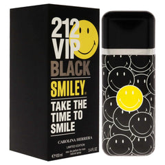 Perfume 212 VIP Black Smiley para Hombre de Carolina Herrera EDP 100ML