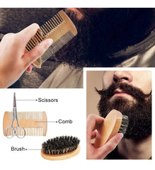 Kit Barba Cuidado Para Hombres, Set Herramientas De Aseo